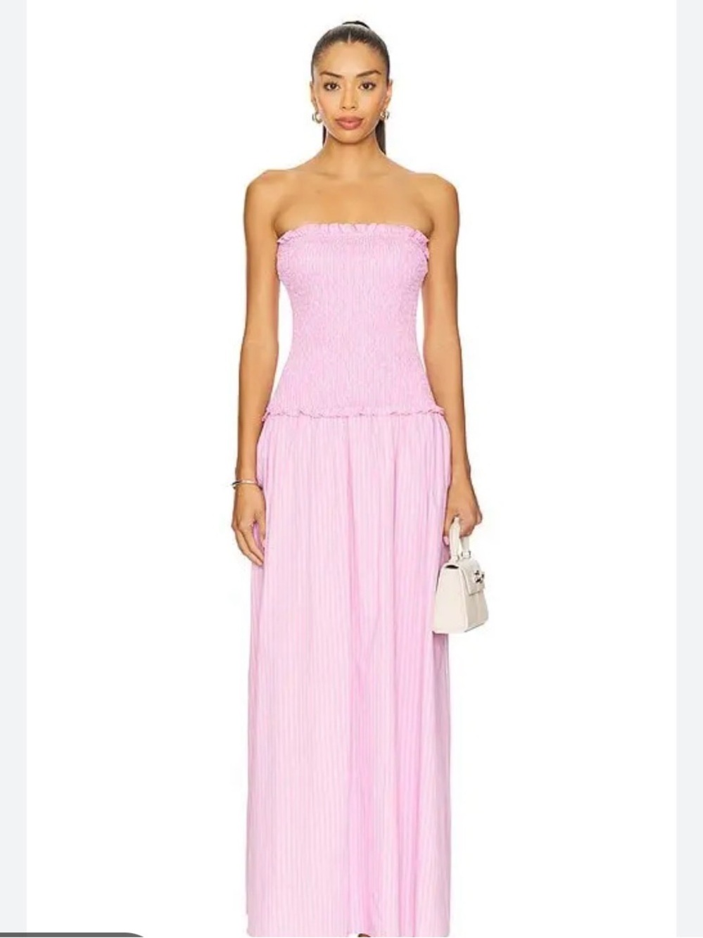 More To Come REVOLVE Pink Izebella Striped Smocked Maxi Dress | S